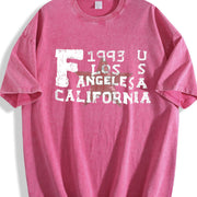 Los Angeles California 1993 Tank Vintage Washed T-Shirt in Red