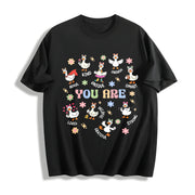 Silly Goose You Are Kind Cotton T-Shirt in Black