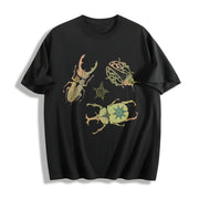 Allomyrina Dichotoma Insect Lover Cotton T-Shirt in Black
