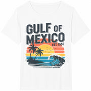 Gulf of Mexico No Kings Cotton T-Shirt in White