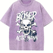 Grunge for Dad for Retro-revival Vintage Washed T-Shirt in Purple
