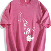 Eren Yeager Attack on Titan Ver 2 vintage washed oversized T-shirt in Red