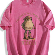 The Only Squat I'm Doin' Is Diddly Vintage Washed T-Shirt in Red