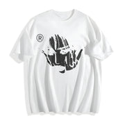 Face Y2K Vamp Cotton T-Shirt in White