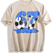 67 Soccer Vintage Washed T-Shirt in Beige