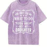 You Can't Tell Me What to Do Vintage Washed T-Shirt in Purple