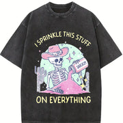 I Sprinkle This Stuff on Everything. Short-sleeved. Vintage Washed T-Shirt in Black