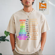 Dream Like Martin Lead Like Harriet the Black History Vintage Washed T-Shirt in Beige