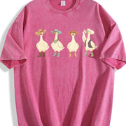 Cowboy Ducks Vintage Washed T-Shirt in Red