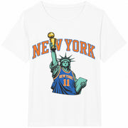 New York Liberty Basketball Cotton T-Shirt in White