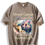 Grand Canyon National Park Vintage Washed T-Shirt in Brown