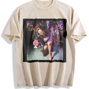 Party Doll on the Dance Floor Vintage Washed T-Shirt in Beige