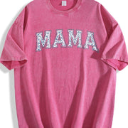 Toile Floral Mama Cute Mama Vintage Washed T-Shirt in Red