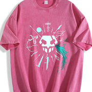 BLEACH Nelliel Tu Odelschwanck Manga Harajuku vintage washed oversized T-shirt in Red