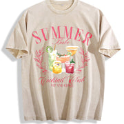 Summer Babe Cocktail Club vintage washed oversized T-shirt in Beige