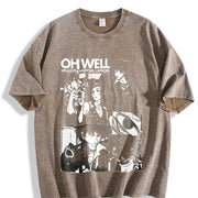 Cowboy Bebop Anime Vintage Washed T-Shirt in Brown