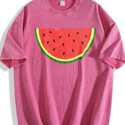 Watermelon Pocket Vintage Washed T-Shirt in Red