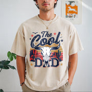 Dad the Legend Best Dad Ever Vintage Washed T-Shirt in Beige