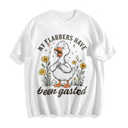 My Flabbers Have Been Gasted Cotton T-Shirt in White