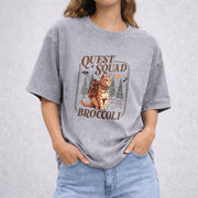Onyx Storm Quest Squad Broccoli vintage washed oversized T-shirt in Gray