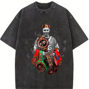 Alvarez The Undisputed King Mexico Goat Of Boxing Style vintage washed oversized T-shirt in Black