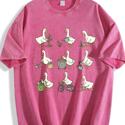 Earth Day Goose Earth Day Vintage Washed T-Shirt in Red