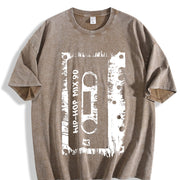 Hip-hop Mix.90 Vintage Washed T-Shirt in Brown