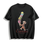 Curious George Little Monkey Cotton T-Shirt in Black