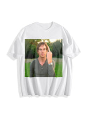 Dexter Morgan Movie Cotton T-Shirt in White