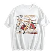 4th of July Undefeated America Cotton T-Shirt in White