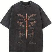 The Bat Boys Acotar The Bat Boys The Night Court vintage washed oversized T-shirt in Black