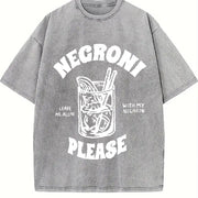 1 Pcs Heavy Adorable Vintage Washed T-Shirt in Gray