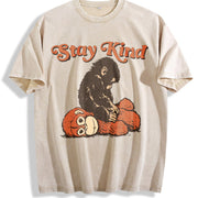 Team Punch Monkey – Baby Monkey Punch vintage washed oversized T-shirt in Beige