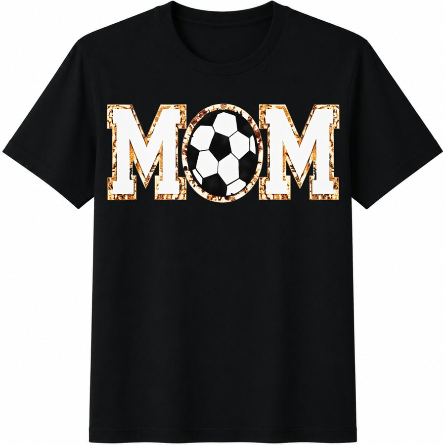 Soccer Mom Cotton T-Shirt in Black