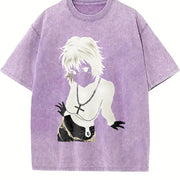 Hunter X Hunter Shizuku Murasaki Vintage Washed T-Shirt in Purple