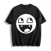 Epic Face Vampire Cotton T-Shirt in Black