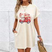 Valentine's Day Dress Cotton T-Shirt in White