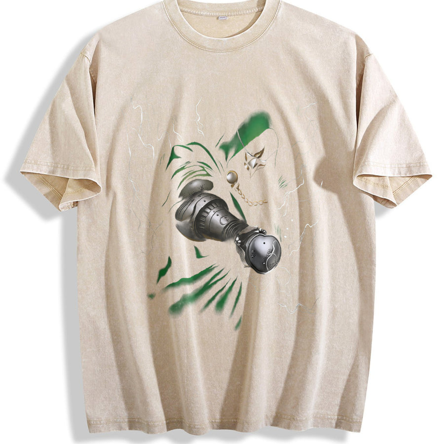 Superstyle Dr.Doom The Masked Tyrant Doctor Doom MCU vintage washed oversized T-shirt in Beige