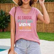 Be Careful I'm Not Sure Which Me I Am Today Women's Color Cotton Tank Top in Pink