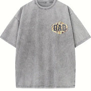 Camouflage Dad Retro Varsity Dad Vintage Washed T-Shirt in Gray