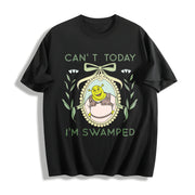 Shrek Coquette Floral Cotton T-Shirt in Black