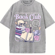 Anti Social Book Club Vintage Washed T-Shirt in Gray