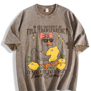 In the Interest of Full Transparency It Was Not Easy Peasy Vintage Washed T-Shirt in Brown