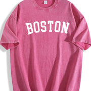 Boston University Massachusetts Vintage Washed T-Shirt in Red