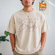 Personalized Mother of the Bride Vintage Washed T-Shirt in Beige