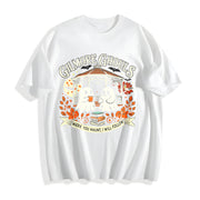 Cute Gilmore Ghouls Cotton T-Shirt in White