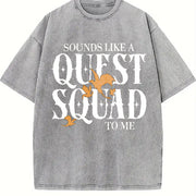 Basgiath War College Vintage Washed T-Shirt in Gray