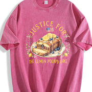 Justice for Lemon Pound Cake Vintage Washed T-Shirt in Red