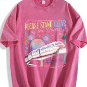 Please Stand Clear of the Doors Magic Monorail WDW Family Vintage Washed T-Shirt in Red