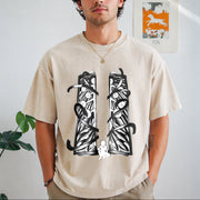 Retro Heavy Limited Gatekeeper Vintage Washed T-Shirt in Beige